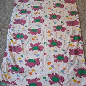 VTG 90s Barney The Purple Dinosaur Twin Sheet